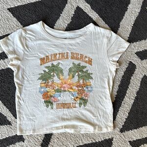 Hollister Waikiki Beach Kids Tee - Cream